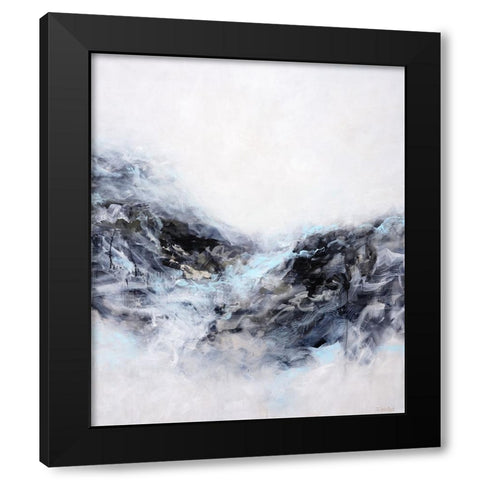 Ebb and Flow Black Modern Wood Framed Art Print by Wattre, Francoise