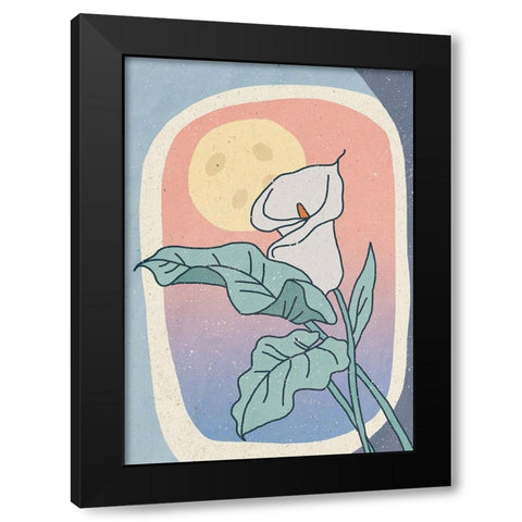 Lily of the Night Black Modern Wood Framed Art Print by Demir, Aylin