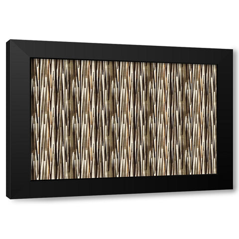 Earthy Pattern Black Modern Wood Framed Art Print with Double Matting by Treechild