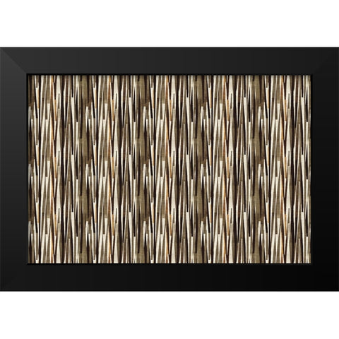 Earthy Pattern Black Modern Wood Framed Art Print by Treechild