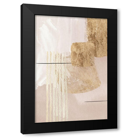 Aesthetic Gold-3 Black Modern Wood Framed Art Print by Moss, Sally Ann