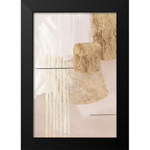 Aesthetic Gold-3 Black Modern Wood Framed Art Print by Moss, Sally Ann