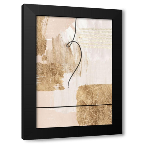 Aesthetic Gold-2 Black Modern Wood Framed Art Print with Double Matting by Moss, Sally Ann