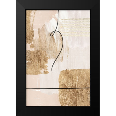 Aesthetic Gold-2 Black Modern Wood Framed Art Print by Moss, Sally Ann