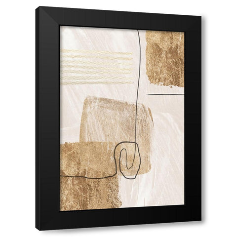 Aesthetic Gold-1 Black Modern Wood Framed Art Print with Double Matting by Moss, Sally Ann