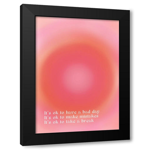 Motivational Aura Poster Black Modern Wood Framed Art Print with Double Matting by Amelie