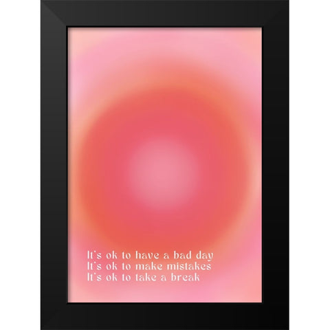 Motivational Aura Poster Black Modern Wood Framed Art Print by Amelie