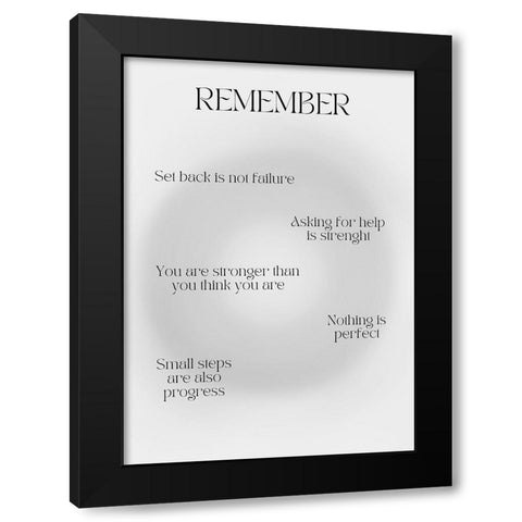 Motivational Aura Poster Black Modern Wood Framed Art Print with Double Matting by Amelie