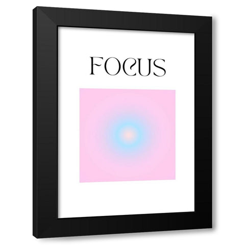 Motivational Aura Poster Black Modern Wood Framed Art Print with Double Matting by Amelie