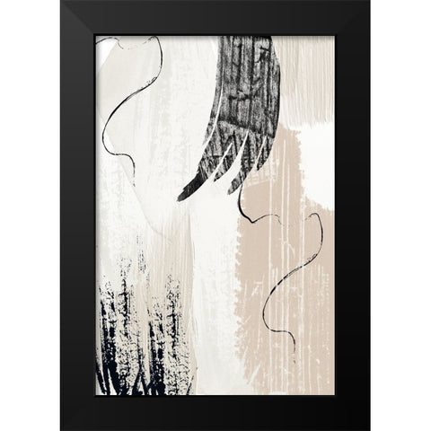 Brush strokes-2 Black Modern Wood Framed Art Print by Moss, Sally Ann