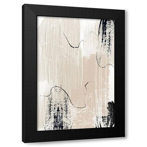 Brush strokes-1 Black Modern Wood Framed Art Print with Double Matting by Moss, Sally Ann