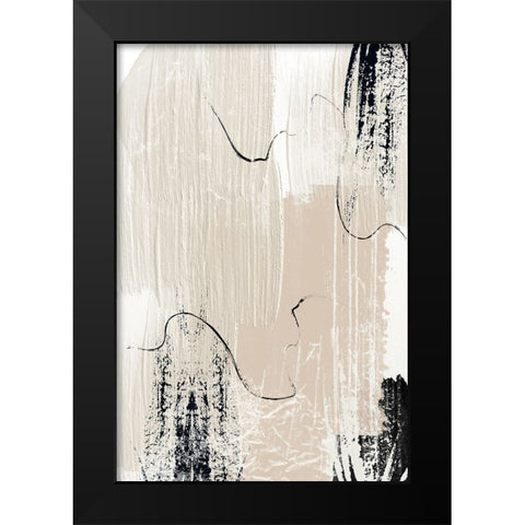 Brush strokes-1 Black Modern Wood Framed Art Print by Moss, Sally Ann