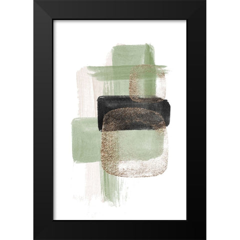 Simple Green-2 Black Modern Wood Framed Art Print by Moss, Sally Ann