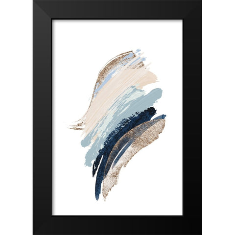Smooth Shapes-1 Black Modern Wood Framed Art Print by Moss, Sally Ann