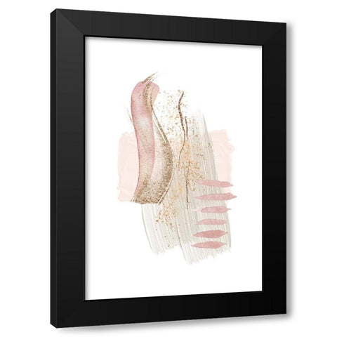 Mystical Pink Abstract-3 Black Modern Wood Framed Art Print by Moss, Sally Ann
