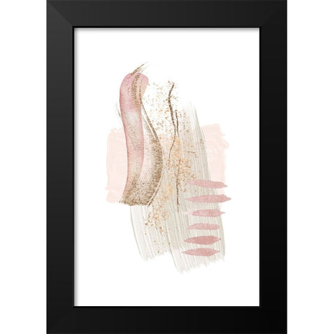 Mystical Pink Abstract-3 Black Modern Wood Framed Art Print by Moss, Sally Ann