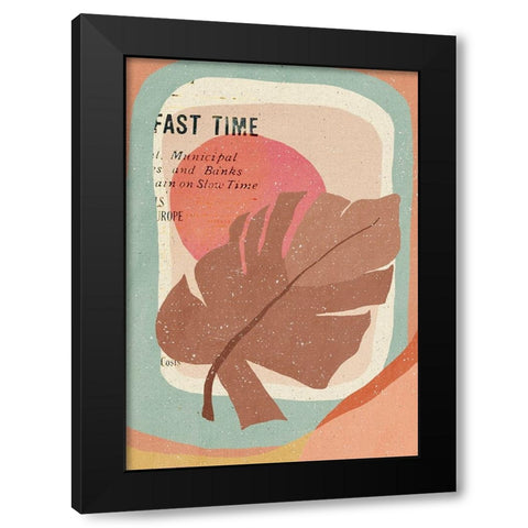 Fall Begins Black Modern Wood Framed Art Print by Demir, Aylin