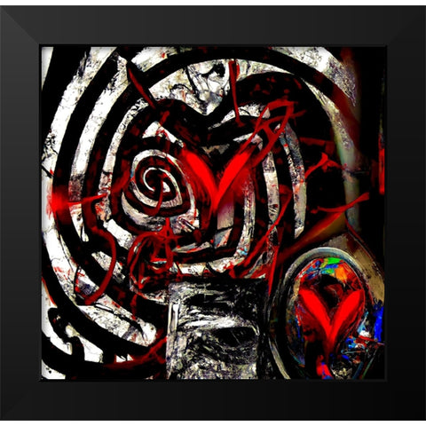 Lovt Black Modern Wood Framed Art Print by Baco, Velibor