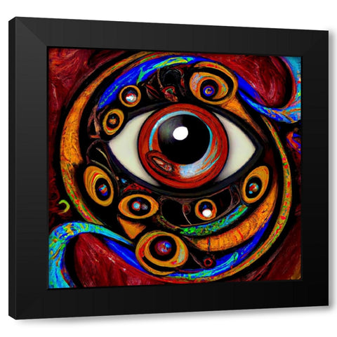 EyesX Black Modern Wood Framed Art Print with Double Matting by Baco, Velibor