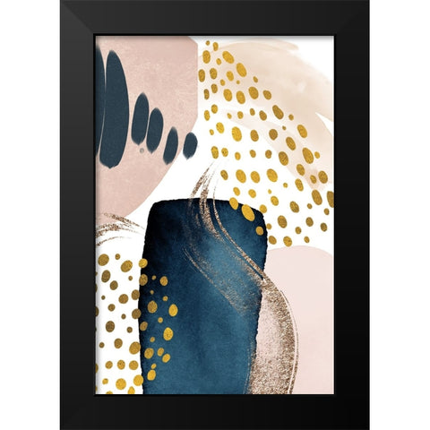 Smooth Abstract-2 Black Modern Wood Framed Art Print by Moss, Sally Ann