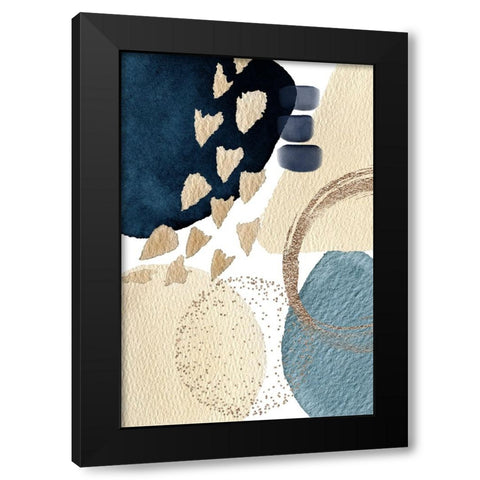 Blue Beauty-2 Black Modern Wood Framed Art Print by Moss, Sally Ann