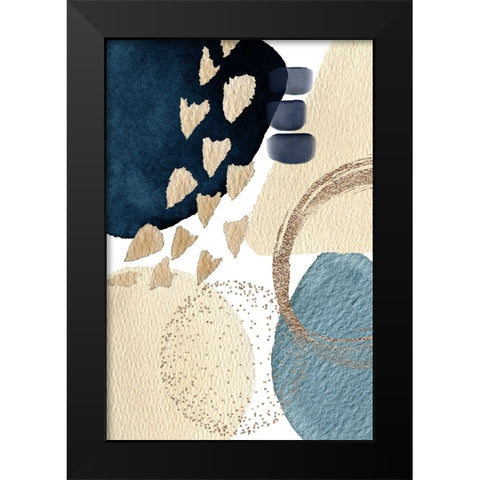 Blue Beauty-2 Black Modern Wood Framed Art Print by Moss, Sally Ann