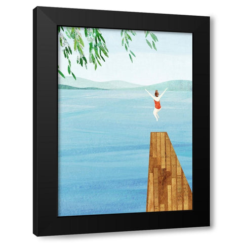 Wild Black Modern Wood Framed Art Print by longwayhome