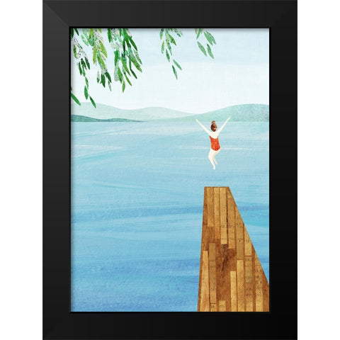 Wild Black Modern Wood Framed Art Print by longwayhome