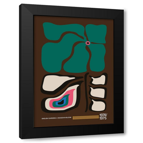 English Gardens Rainbow Brown Black Modern Wood Framed Art Print by Collett, Frances