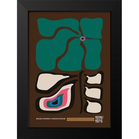 English Gardens Rainbow Brown Black Modern Wood Framed Art Print by Collett, Frances