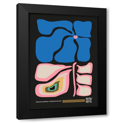 English Gardens Rainbow Grey Black Modern Wood Framed Art Print with Double Matting by Collett, Frances