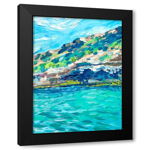 Palma Black Modern Wood Framed Art Print by Key and Sea