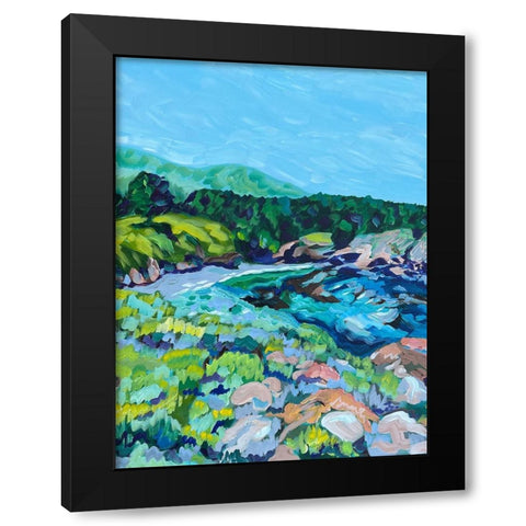 Point Lobos Black Modern Wood Framed Art Print by Key and Sea