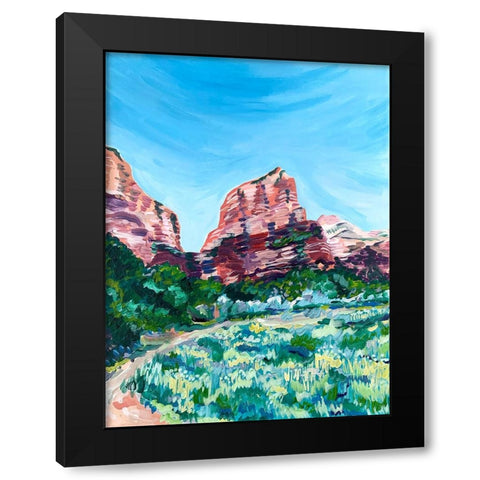 Angels Landing Black Modern Wood Framed Art Print by Key and Sea