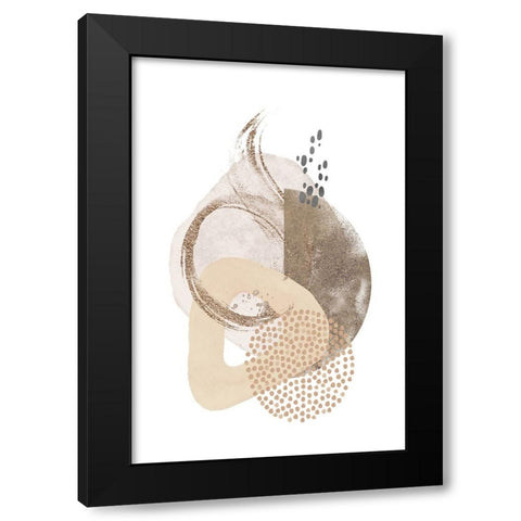 Neutral Silk-1 Black Modern Wood Framed Art Print by Moss, Sally Ann
