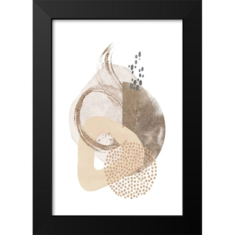 Neutral Silk-1 Black Modern Wood Framed Art Print by Moss, Sally Ann