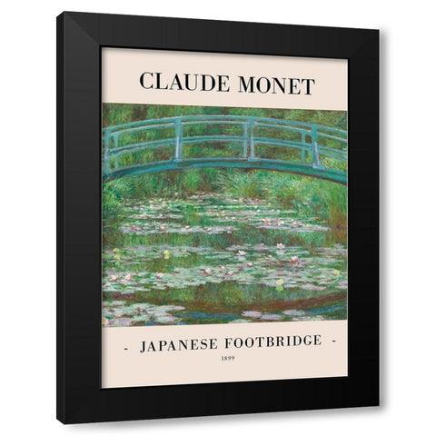 Japanese Footbridge 1899 Black Modern Wood Framed Art Print by Pictufy