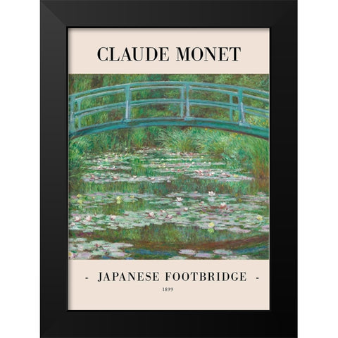 Japanese Footbridge 1899 Black Modern Wood Framed Art Print by Pictufy