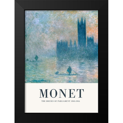 The Houses of Parliament Black Modern Wood Framed Art Print by Pictufy
