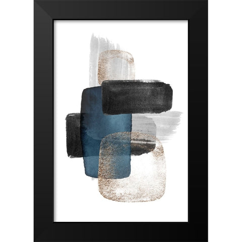 Night Blue-2 Black Modern Wood Framed Art Print by Moss, Sally Ann