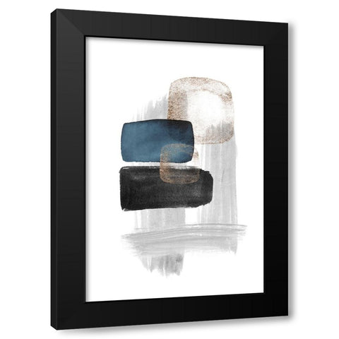 Night Blue-1 Black Modern Wood Framed Art Print by Moss, Sally Ann