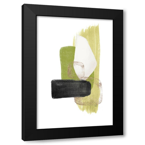 Green Dream-3 Black Modern Wood Framed Art Print by Moss, Sally Ann