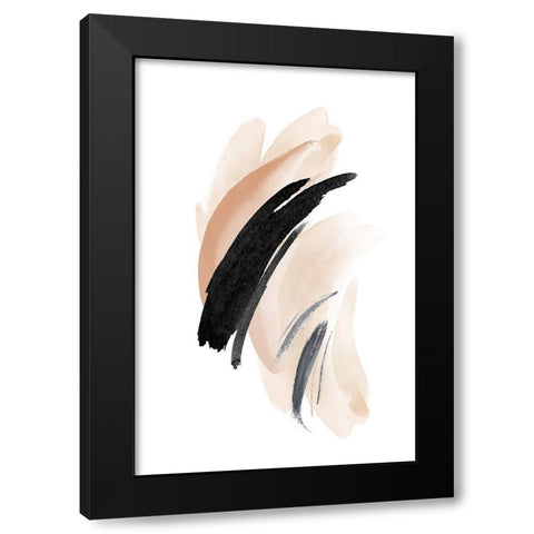 Simple Beige-2 Black Modern Wood Framed Art Print with Double Matting by Moss, Sally Ann