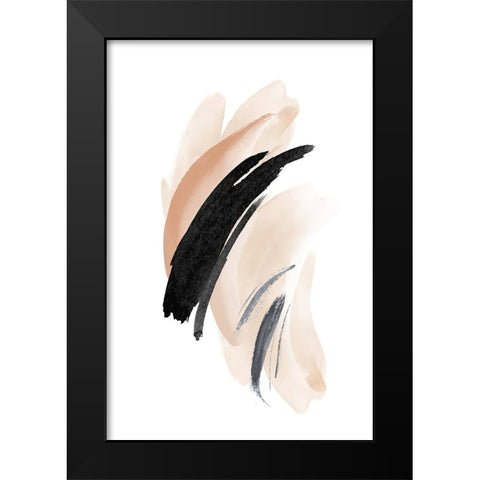 Simple Beige-2 Black Modern Wood Framed Art Print by Moss, Sally Ann