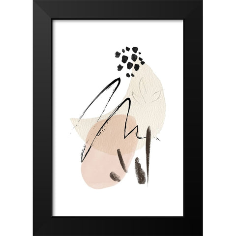 Simple Beige-1 Black Modern Wood Framed Art Print by Moss, Sally Ann