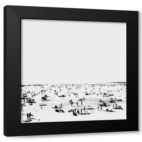 Beach No2 Black Modern Wood Framed Art Print with Double Matting by Hobday, Dan