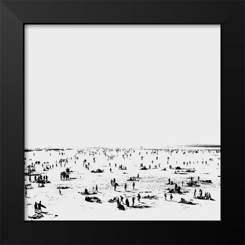Beach No2 Black Modern Wood Framed Art Print by Hobday, Dan