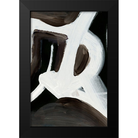 Connected Black Modern Wood Framed Art Print by Hobday, Dan