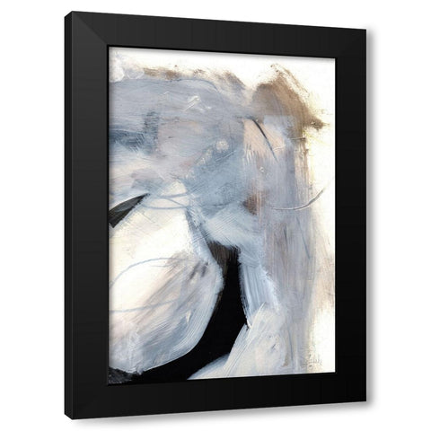 Windy Black Modern Wood Framed Art Print by Hobday, Dan