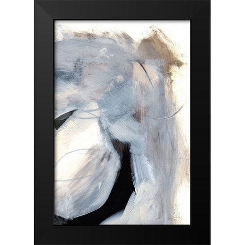 Windy Black Modern Wood Framed Art Print by Hobday, Dan